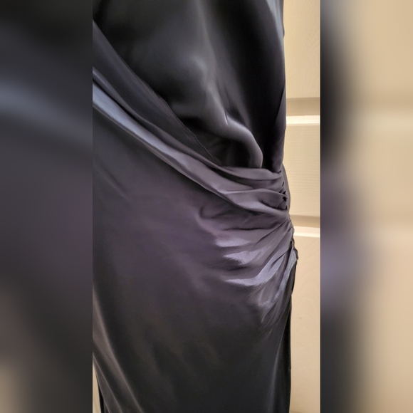 NWT Zara Satin Dress in Deep Green - Picture 5 of 14